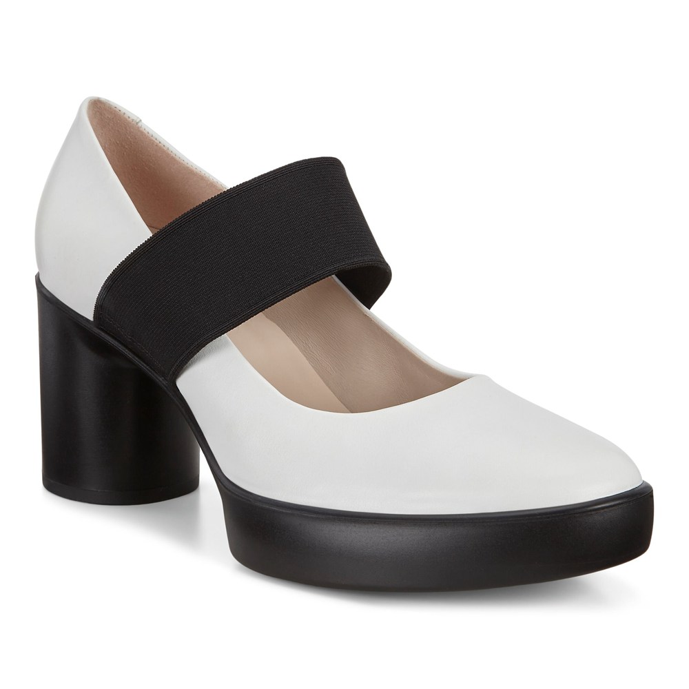 Pumps Mujer - ECCO Shape Sculpted Motion 55 Mary Janes - Blancos/Negros - VNT587629